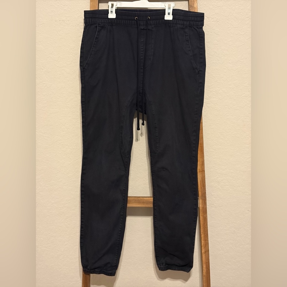 PacSun Black Cotton Jogger Pants Size XL Casual Slim Fit Drawstring Waist